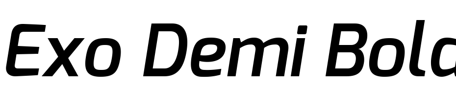 Exo Demi Bold Italic Font Download Free
